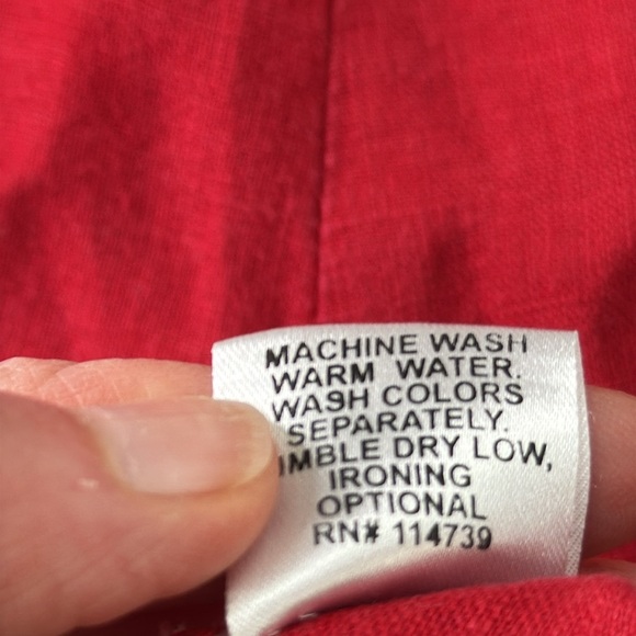 Flax Red Sleeveless Tank Top Classic Design - Picture 6 of 12